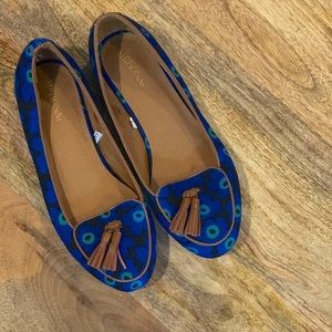 Target Merona Blue Green Floral Pattern Loafers